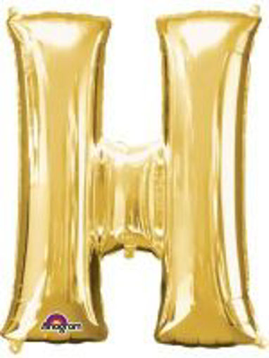 Picture of GOLD LETTER H FOIL BALLOON